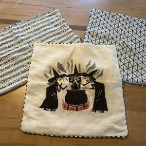 West Elm Black and Lovesac Halloween Throw Pillow Covers